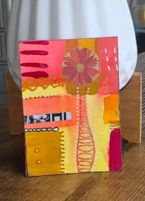 Sunflower Signal aceo art card thumbnail 2