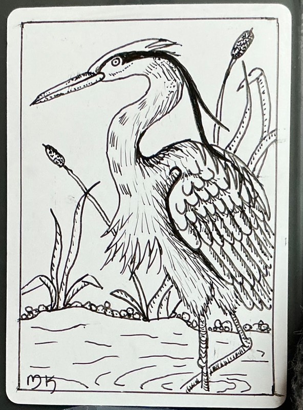 Edge of Marsh aceo art card