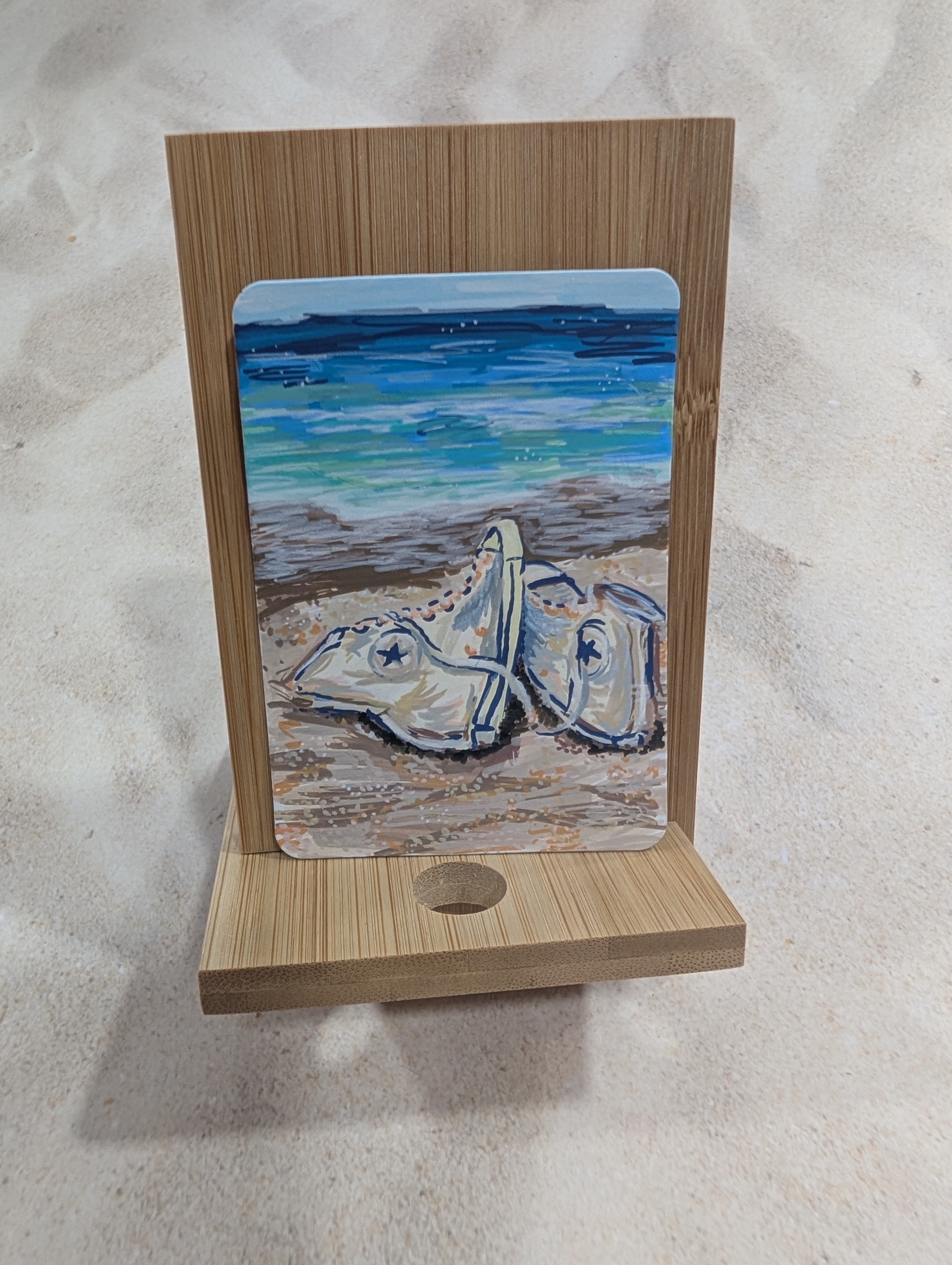 Sand Bar All Stars aceo art card thumbnail 2