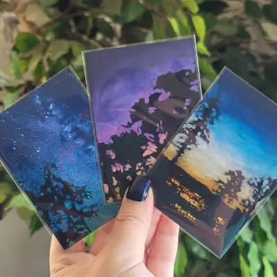 Starry Silhouette aceo art card thumbnail 4