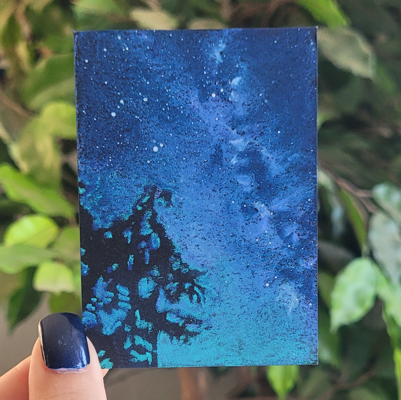 Starry Silhouette aceo art card thumbnail 1