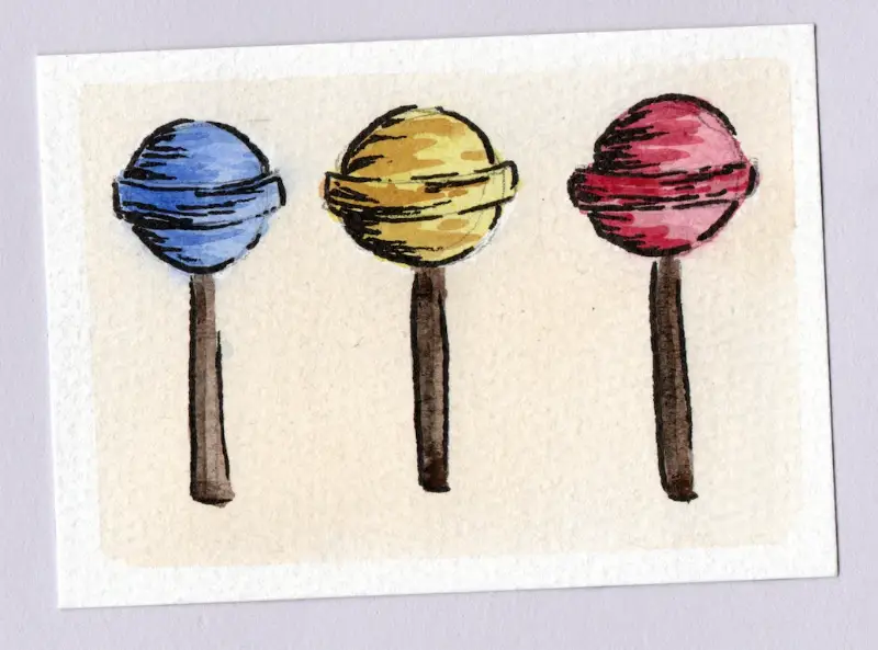 Lolli x 3 aceo art card