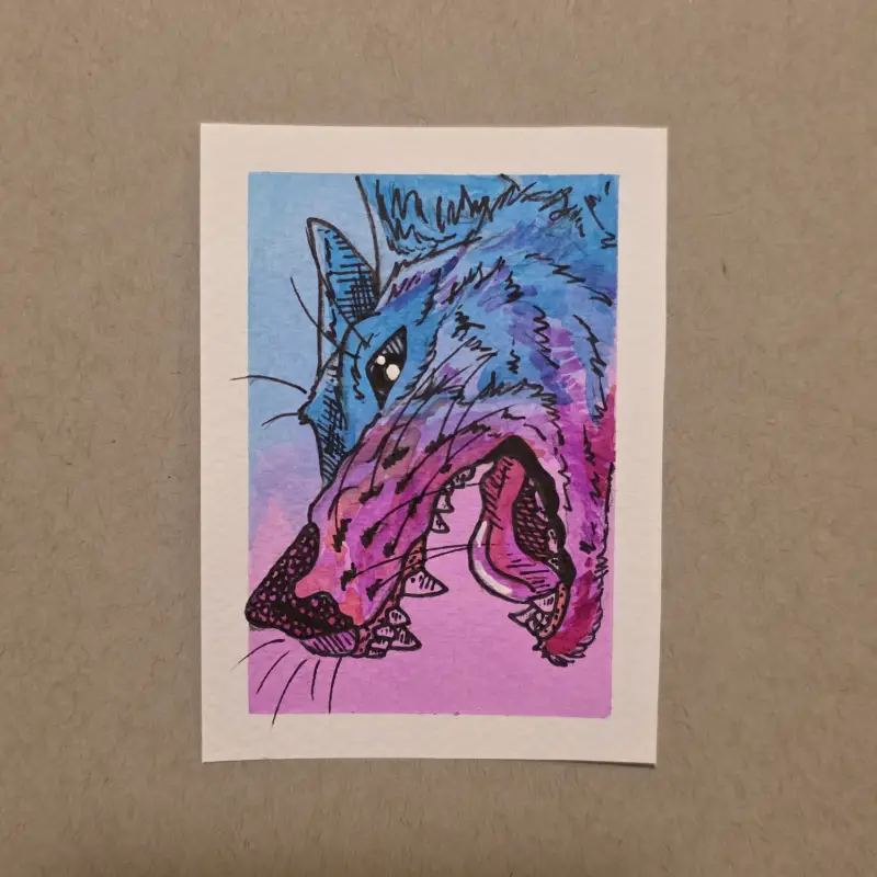 bite the hand that berates you aceo art card