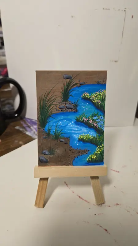 Grassy Pond aceo art card