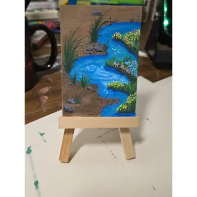 Grassy Pond aceo art card thumbnail 2