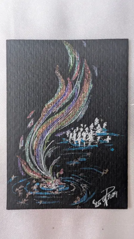 Disturbance aceo art card