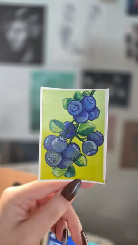 Blueberry Series - Piece 1 aceo art card