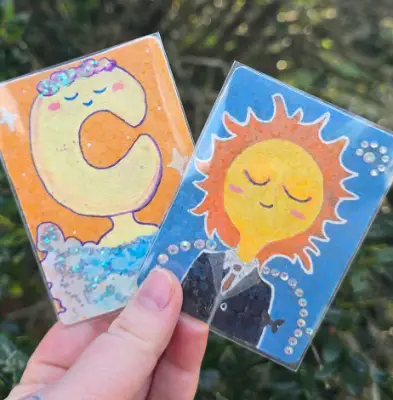 Sun Beam 2 of 2 aceo art card thumbnail 2