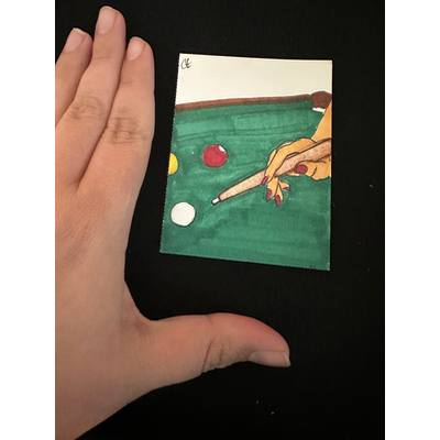 Idle pool aceo art card thumbnail 2