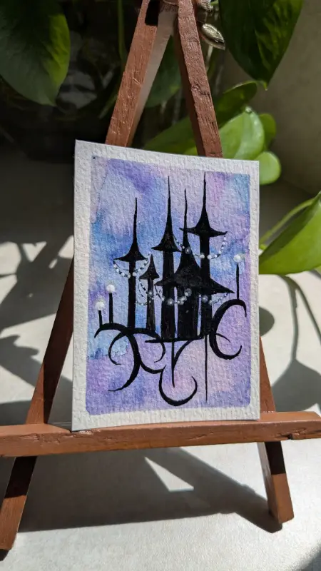 Floating city aceo art card