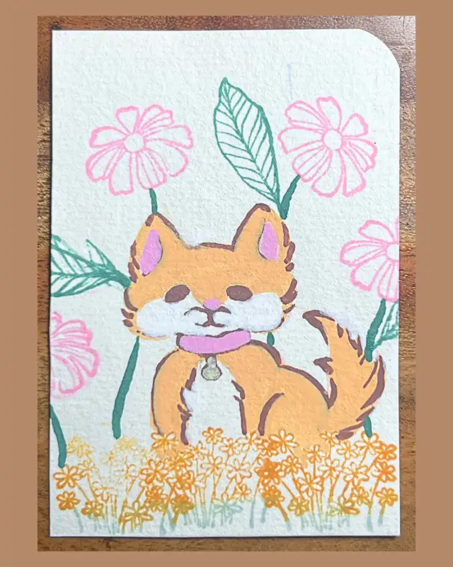 Petal Scout aceo art card
