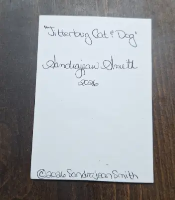 Jitterbug Cat and Dog aceo art card thumbnail 3