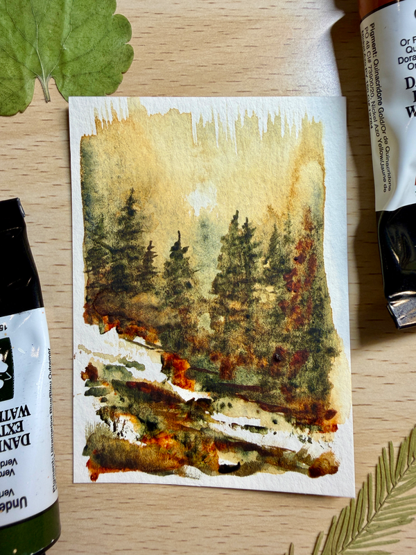 Golden Timber aceo art card