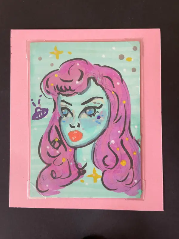 Women are from Venus? aceo art card