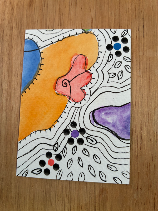 Creative Chaos aceo art card