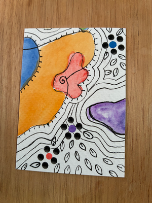 Creative Chaos aceo art card thumbnail 1