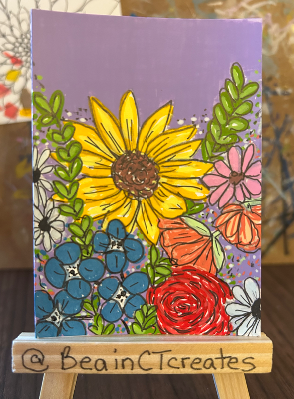 Sunny Wildflowers aceo art card