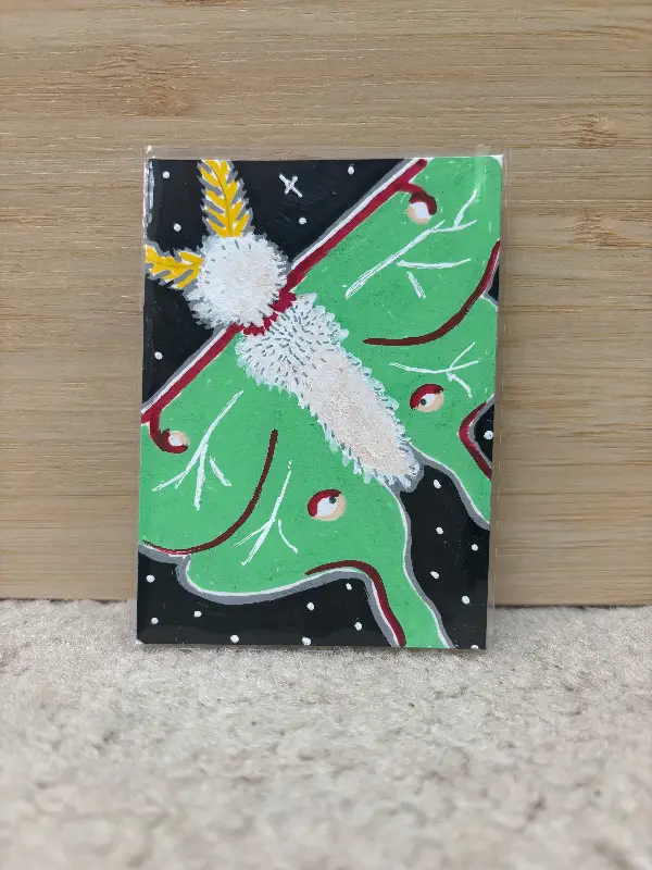 Luna Moth aceo art card