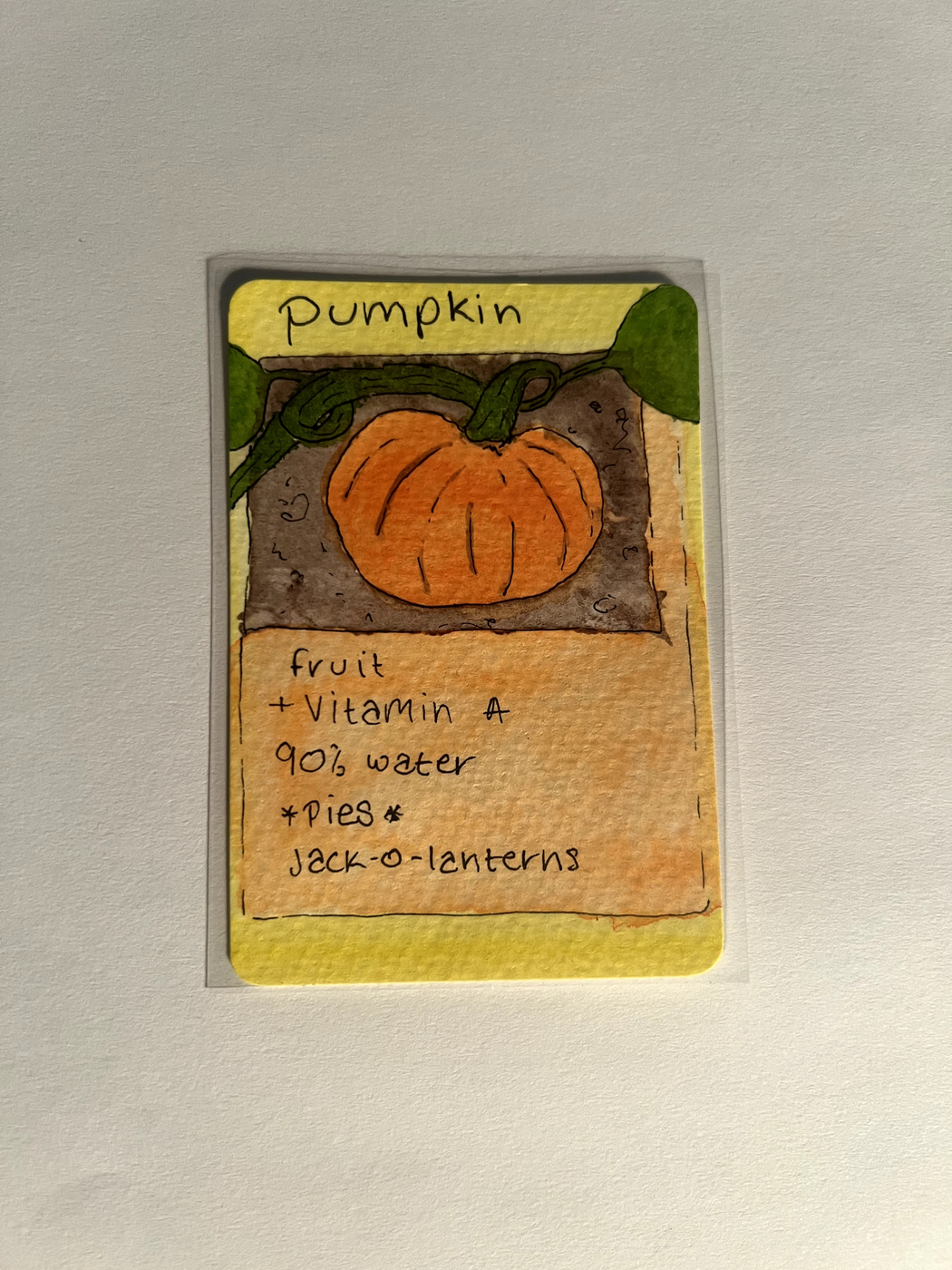 Pumpkin 3/99 aceo art card