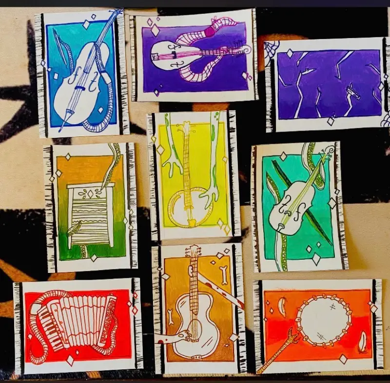 Worm Tales aceo art card