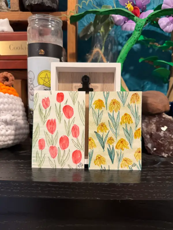 Floral Fields aceo art card