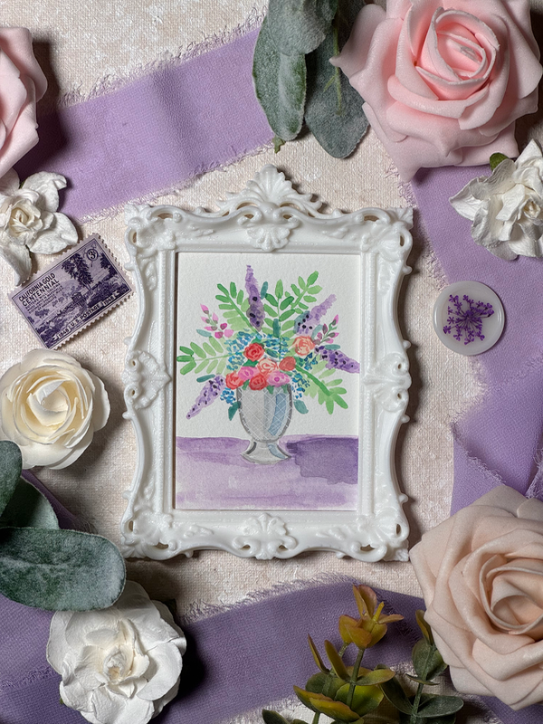 Bouquet aceo art card