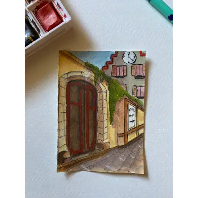Street View No. 1 aceo art card thumbnail 1
