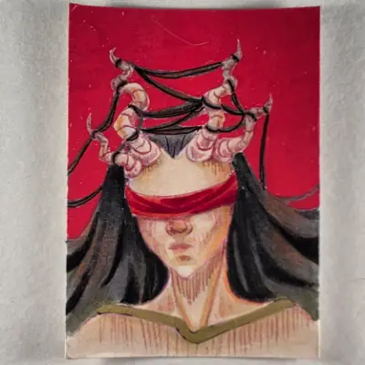 Liar aceo art card thumbnail 2