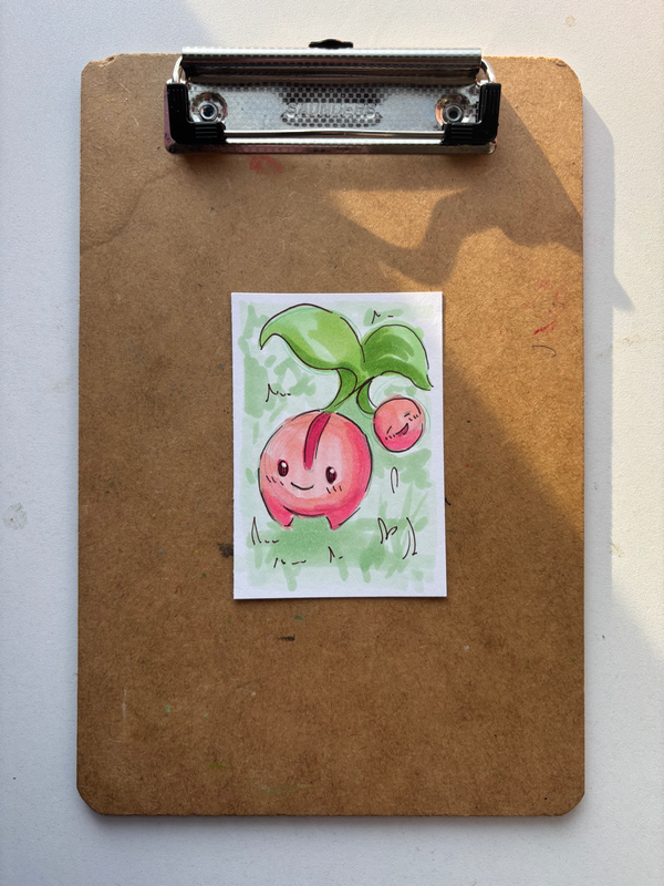 “Cherubi” Pokemon aceo art card