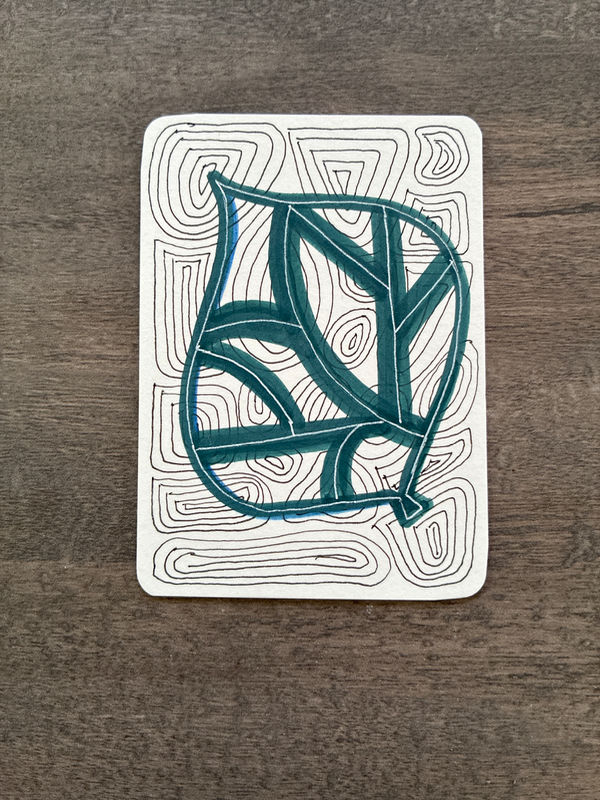 Abstract Leaf aceo art card