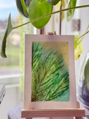 Plants - Botanical - Easter Palm Fronds aceo art card thumbnail 3