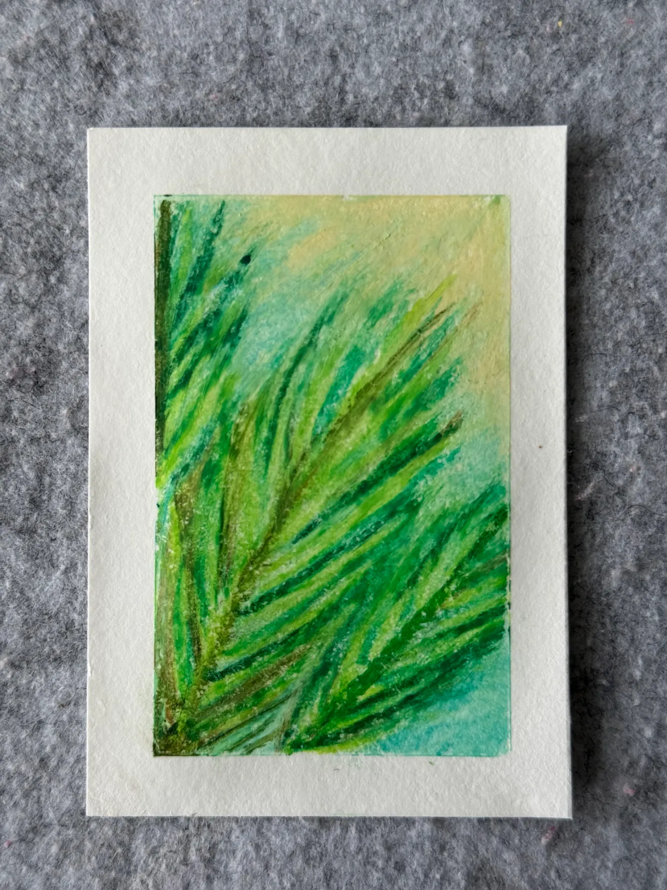 Plants - Botanical - Easter Palm Fronds aceo art card