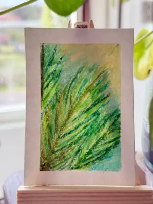 Plants - Botanical - Easter Palm Fronds aceo art card thumbnail 2
