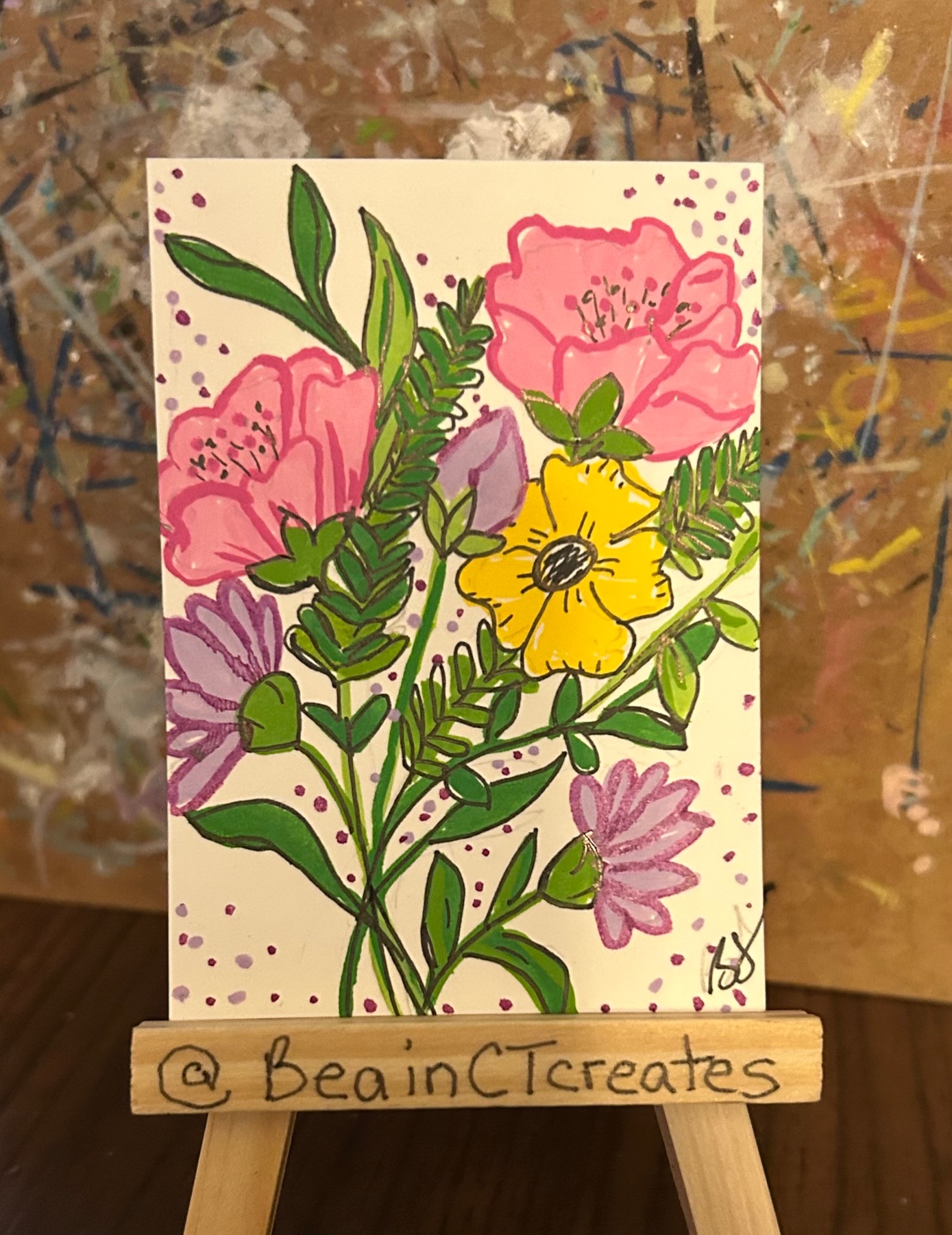 Party Mix aceo art card