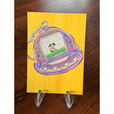 90s Nostalgia Digital Doggie Giga Pet Virtual Pet aceo art card thumbnail 2