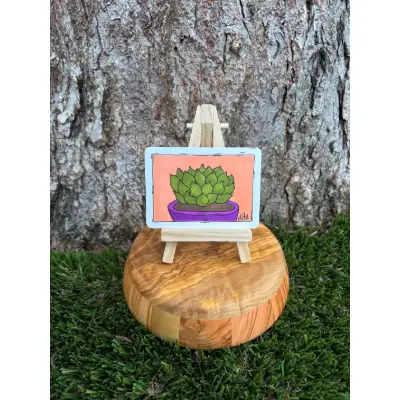 Sam the Succulent aceo art card thumbnail 1