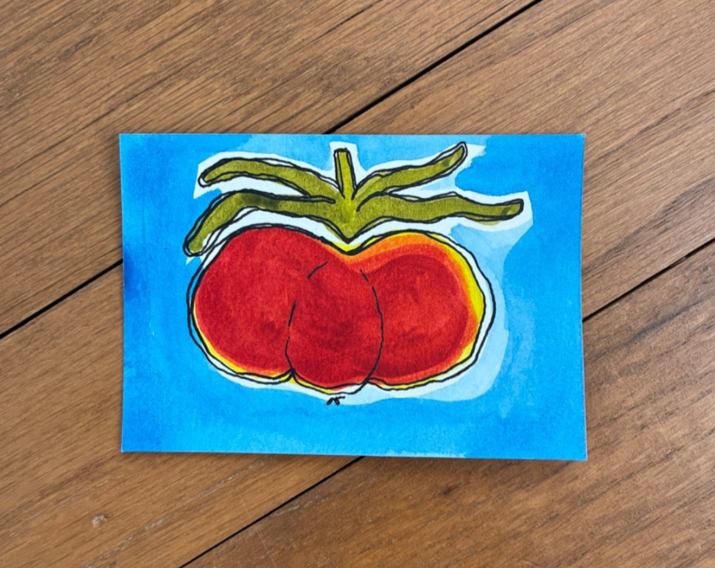 Hot Tomato aceo art card