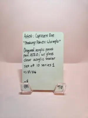 Peeking Pokémon #6: Wurmple aceo art card thumbnail 2