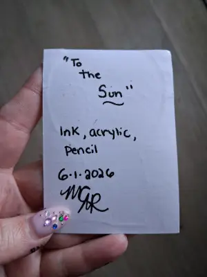 To The Sun aceo art card thumbnail 4