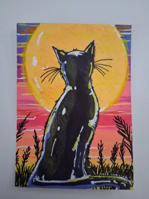 To The Sun aceo art card thumbnail 2