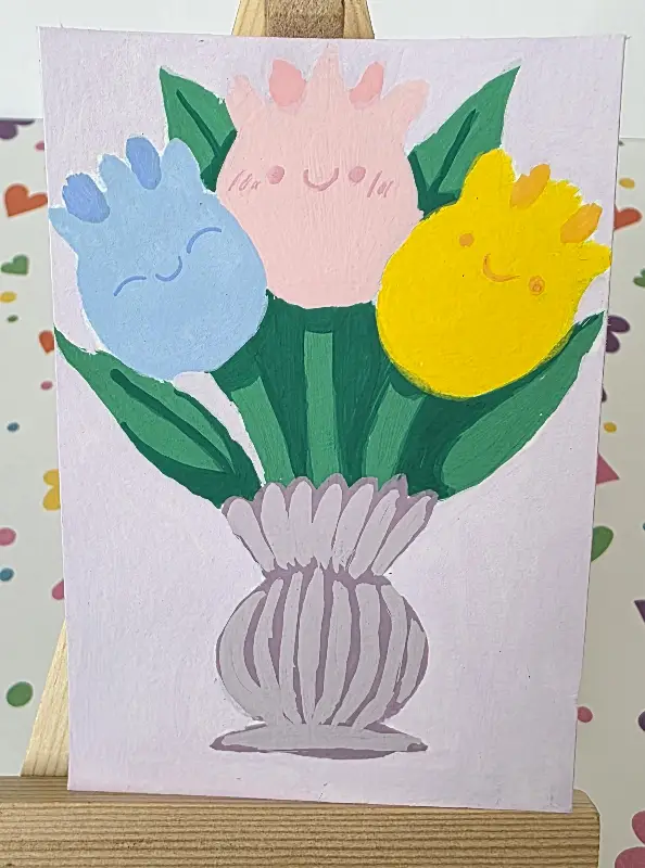 Vase of Happiness aceo art card