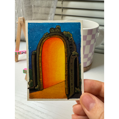 Portal aceo art card thumbnail 4