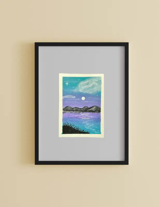 Lavender Lake aceo art card