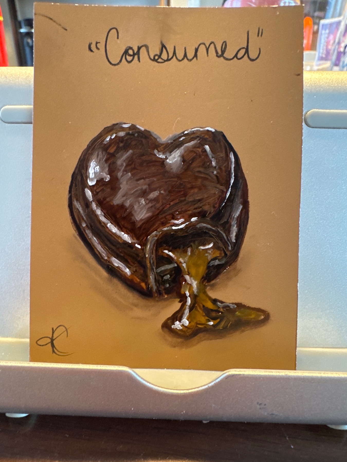 "Consumed" aceo art card