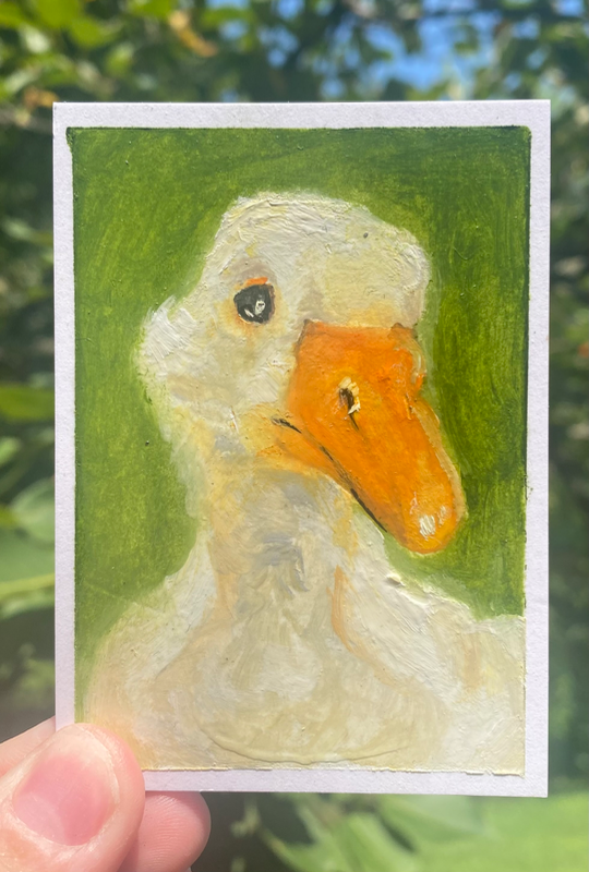 i see you (geese collection 4/5) aceo art card