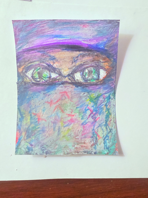 Purps please aceo art card thumbnail 3