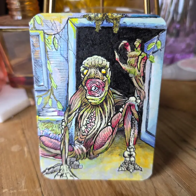 From Abandon Things He Comes aceo art card