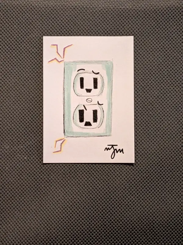 Sparky Outlet aceo art card