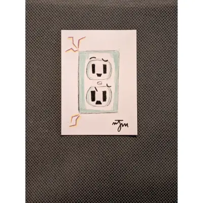 Sparky Outlet aceo art card thumbnail 1