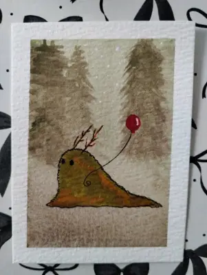 Misty Mossling aceo art card thumbnail 1